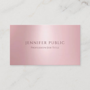 Tarjeta De Visita Moderna y elegante plantilla de Rosa profesional G