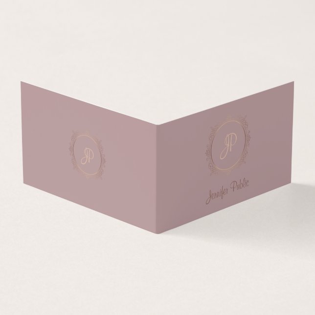 Tarjeta De Visita Moderna y elegante plantilla manuscrita manuscrita (Exterior)