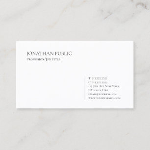 Tarjeta De Visita Moderna y elegante plantilla Minimalista simple