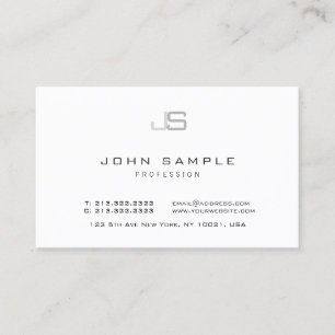 Tarjeta De Visita Moderna y elegante plantilla monogramada Minimalis