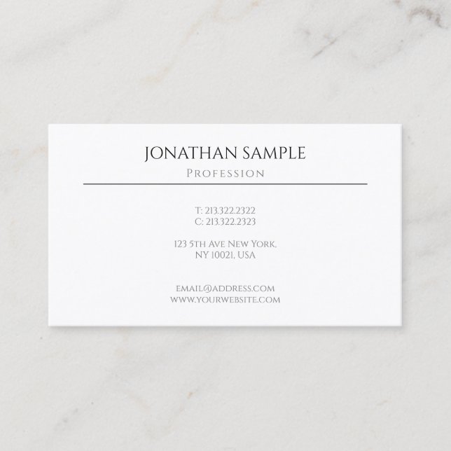 Tarjeta De Visita Moderna y elegante plantilla profesional de diseño (Anverso)