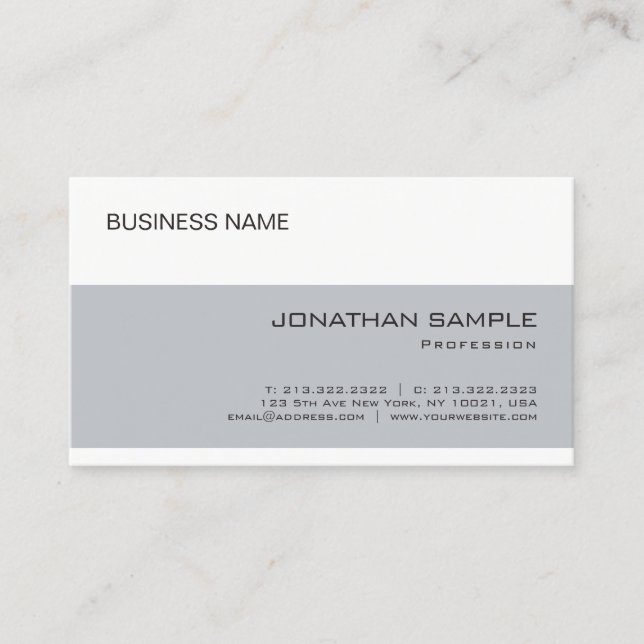 Tarjeta De Visita Moderna y elegante plantilla profesional simple (Anverso)