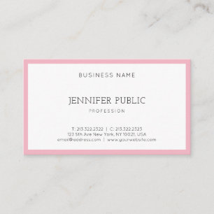 Tarjeta De Visita Moderna y elegante plantilla Rubor de brillo blanc