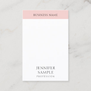 Tarjeta De Visita Moderna y elegante plantilla Rubor rosa simple