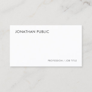 Tarjeta De Visita Moderna y elegante plantilla simple profesional