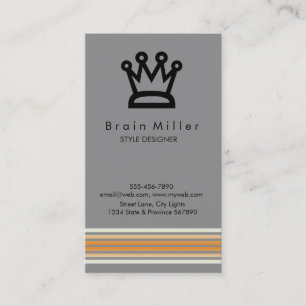 Tarjeta De Visita Moderna y elegante, profesional Corona simple