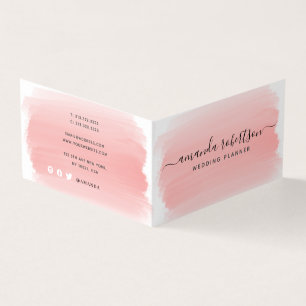 Tarjeta De Visita Moderna y elegante tipografía Rubor de firma rosa