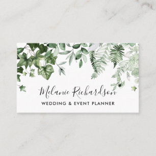 Tarjeta De Visita Moderna y elegante vegetación botánica Ivy Sage Fe