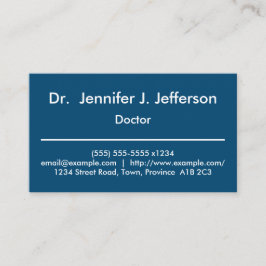Tarjeta de visita moderna y llana del médico