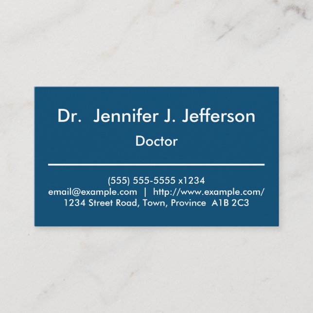 Tarjeta de visita moderna y llana del médico (Anverso)