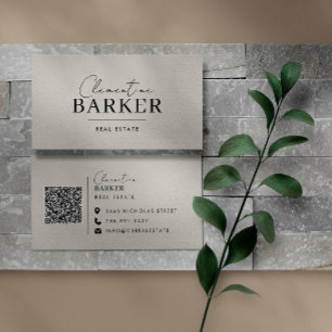 Tarjeta De Visita Moderna y minimalista tipografía beige simple