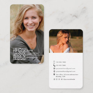 Tarjeta De Visita Moderna y moderna foto de código QR