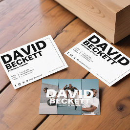 Tarjeta De Visita Moderna y moderna Gimnasio de entrenador personal 