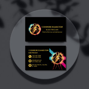 Tarjeta De Visita Moderna y moderna Guay Lightning Electrician