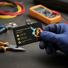 Tarjeta De Visita Moderna y moderna Guay Lightning Electrician