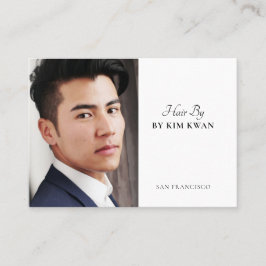 Tarjeta De Visita Moderna y moderna Hair Stylist Photo Business Card