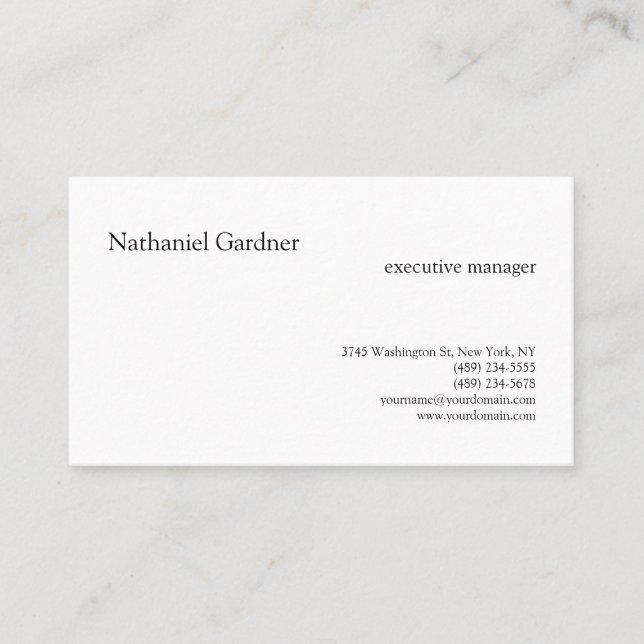 Tarjeta De Visita Moderna y moderna línea de moda creativa Minimalis (Anverso)