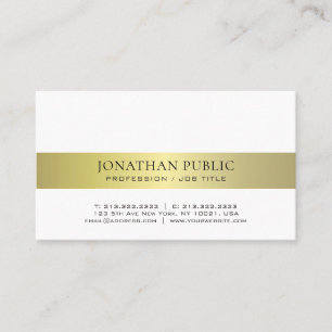 Tarjeta De Visita Moderna y moderna plataforma de oro profesional
