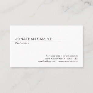 Tarjeta De Visita Moderna y profesional elegante moda Minimalista