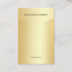 Tarjeta De Visita Moderna y profesional plantilla Faux Gold