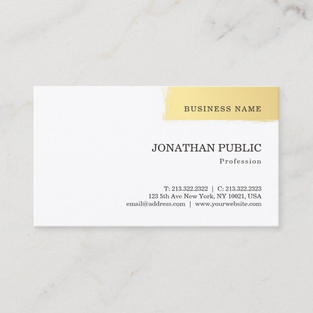 Tarjeta De Visita Moderna y sencilla plantilla de diseño elegante do (Anverso)