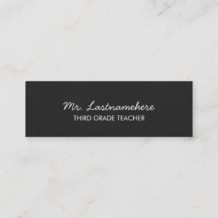 Tarjeta de visita moderna y simple del profesor