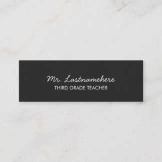 Tarjeta de visita moderna y simple del profesor