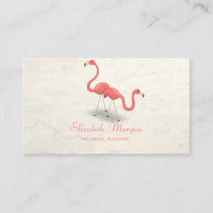 Tarjeta De Visita Modernas Chicas Divertidas, Flamencos