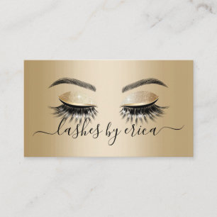 Tarjeta De Visita Modernas extensiones Gold Long Eyelash