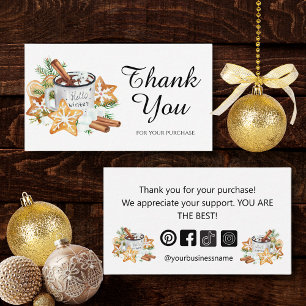 Tarjeta De Visita modernas gracias a los navidades de pequeñas empre