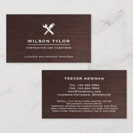 Tarjeta De Visita Modernas herramientas de mano de construcción Made