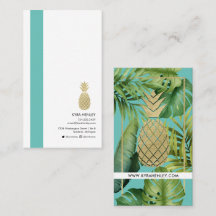 Modernas hojas tropicales simples piña turquesa