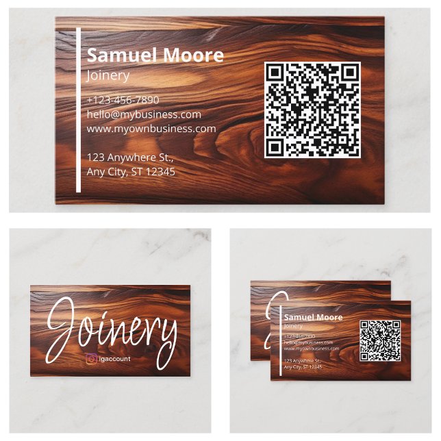 Tarjeta De Visita Modernas plantillas de madera de Cocobolo (Modern Woodworking Cocobolo Wood Templates Business Card
)