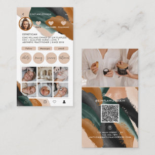 Tarjeta De Visita Modernas y minimalistas multifoto QR CODE Busines