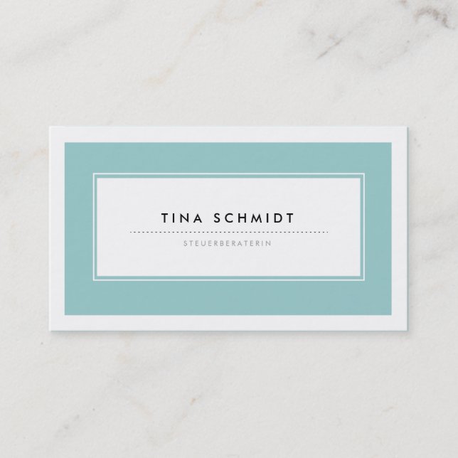 Tarjeta De Visita Moderne Blau Visitenkarten (Anverso)