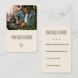 Tarjeta De Visita Moderne DJ Visitenkarte mit eigenem Foto