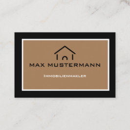 Tarjeta De Visita Moderne Einfache Immobilienmakler Visitenkarte