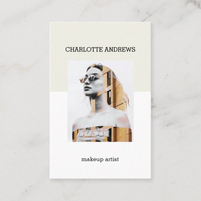 Tarjeta De Visita Moderne Foto Visitenkarte (Anverso)