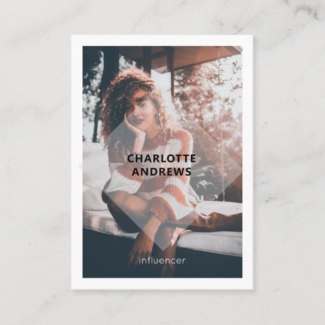 Tarjeta De Visita Moderne Foto  Visitenkarte (Anverso)