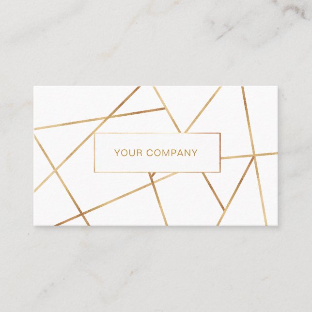 Tarjeta De Visita Moderne Geometrik Gold (Anverso)