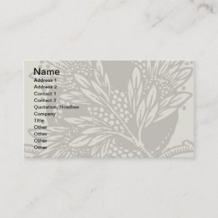 Tarjeta De Visita Modernidad Art Nouveau Sobriedad floral