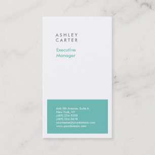 Tarjeta De Visita Modernidad elegante y elegante de color blanco