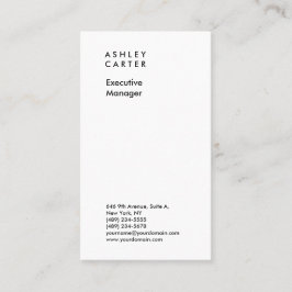 Tarjeta De Visita Modernidad elegante y elegante de color blanco y s