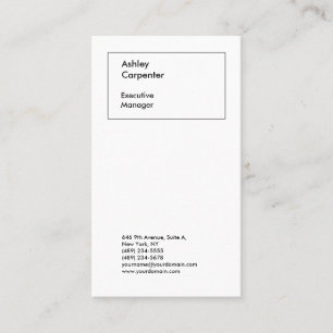 Tarjeta De Visita Modernidad elegante y elegante de color blanco y s