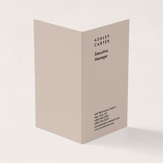 Tarjeta De Visita Modernidad elegante y sobria (Exterior)