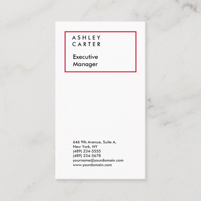 Tarjeta De Visita Modernidad elegante y sobria (Anverso)