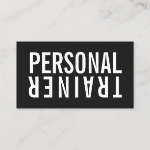 Tarjeta De Visita Modernidad en blanco y negro del entrenamiento per