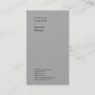 Tarjeta De Visita Modernidad minimalista gris y elegante