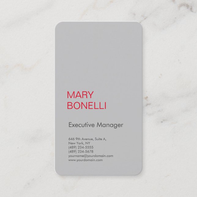 Tarjeta De Visita Modernidad minimalista profesional (Anverso)