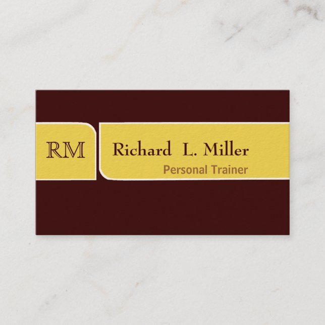 Tarjeta De Visita Modernist de moda amarillo de la banda del diseño (Anverso)